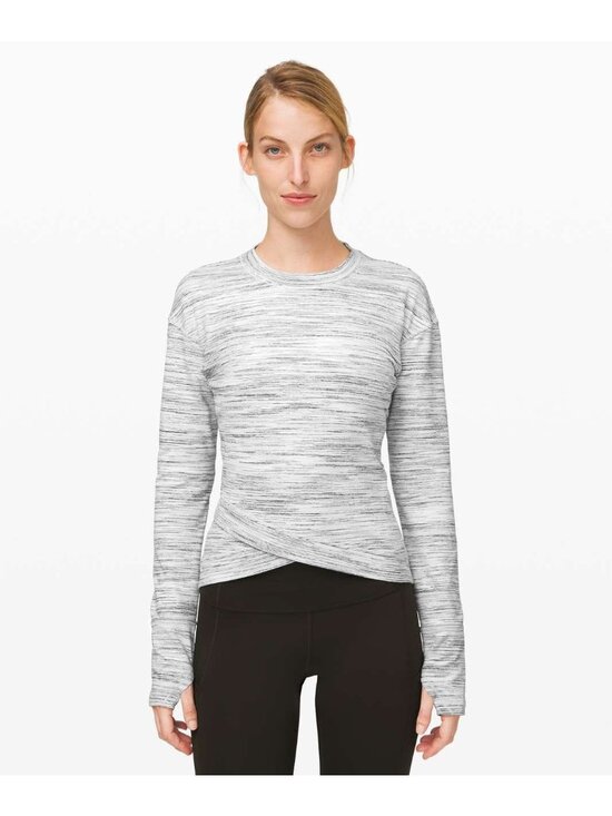 Lululemon Tops - Lululemon Close to Crossing Long Sleeve MEDIUM space dye gray activewear tops